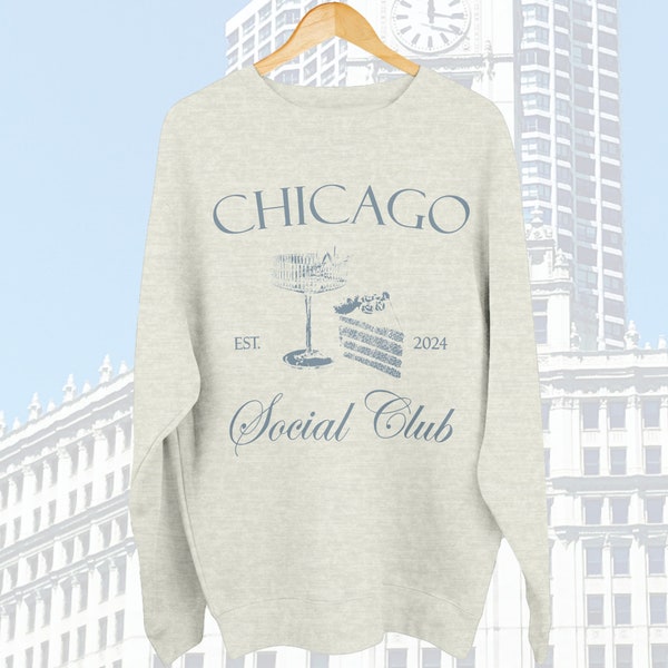 Chicago Social Club Crewneck | Cute Matching Sweatshirts | Cousins Sweatshirt Custom | Bachelorette Merch | Trendy Bridesmaid Gift