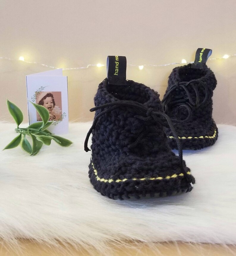 baby black combat boots