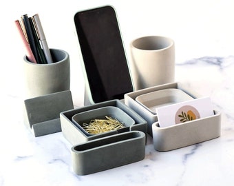 Desk Accessories Set, Desk Organizer, Office Decor, Pencil Holder, Corporate Gift, Office & Desk Storage, Sticky Note Holder, Phone Holder