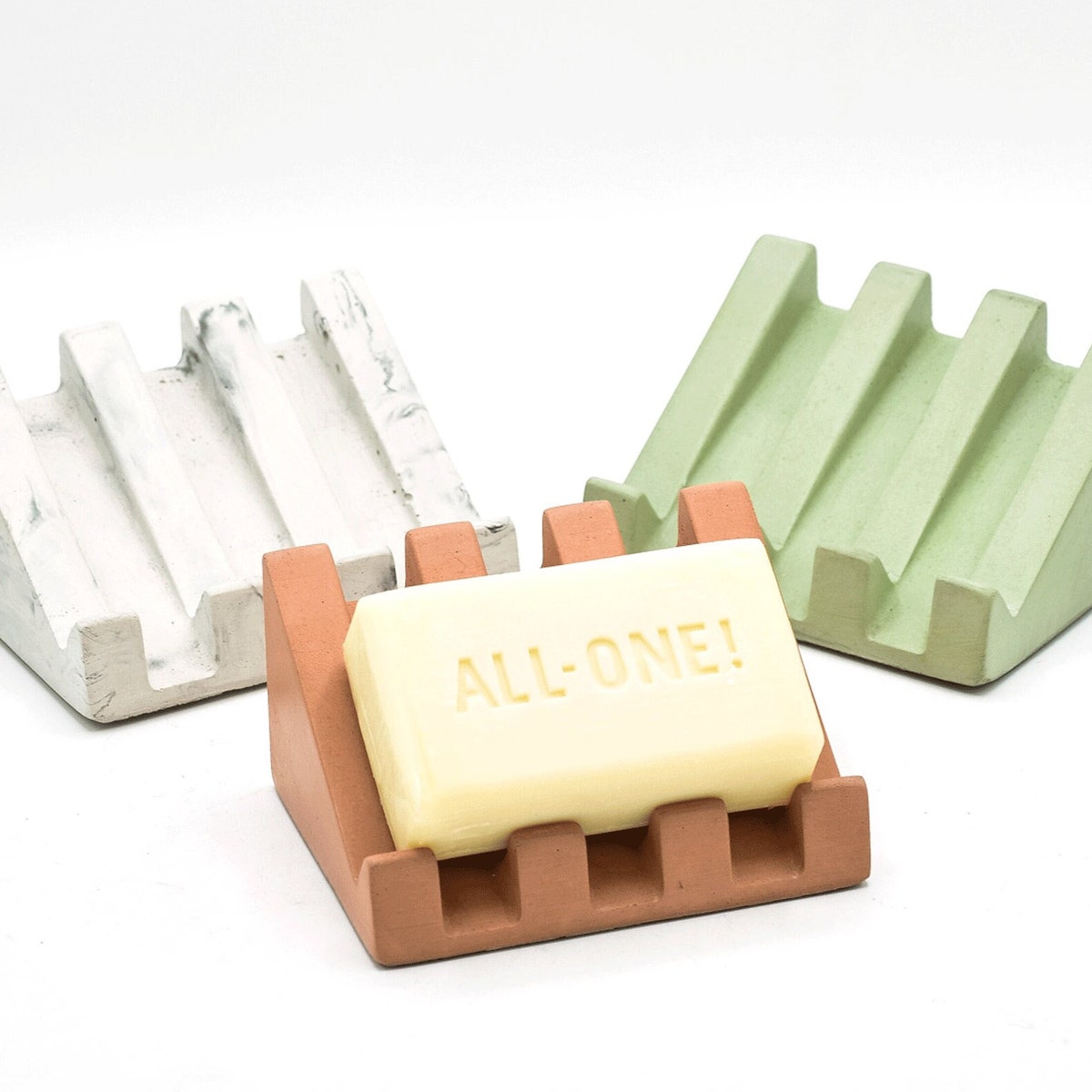 Concrete Draining Soap Dish in Brick