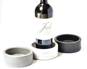 Concrete Wine Bottle Coaster - Wine Bottle Holder - Minimalist - Kitchen Decor - Wine Accessories - Wine Gifts - Table Decor - Dinner Party