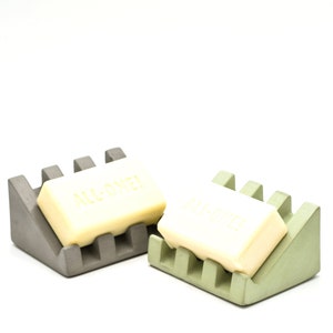 SALE ** Concrete Draining Soap Dish, Bar Soap Holder, Sponge Holder, Bathroom Accessories, Soap Tray, Kitchen Sink Tray, Minimalist Home