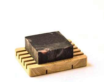 Jabonera de cedro - Jabonera con escurridor - Ecológica - Ahorrador de jabón - Regalo de spa - Bandeja para afeitado - Hogar minimalista - Accesorios de baño