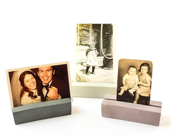 Photo Stand - Place Card Holder - Menu Holder - Concrete - Wedding Table Number - Modern Decor - Picture Holder - Minimalist - Office