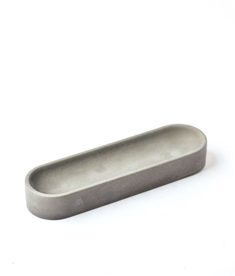 Pen Holder Pen Holder For Desk Pen Tray Pencil Tray Desk Organizer Office Decor Minimalist Concrete Modern Cement Desk image 6