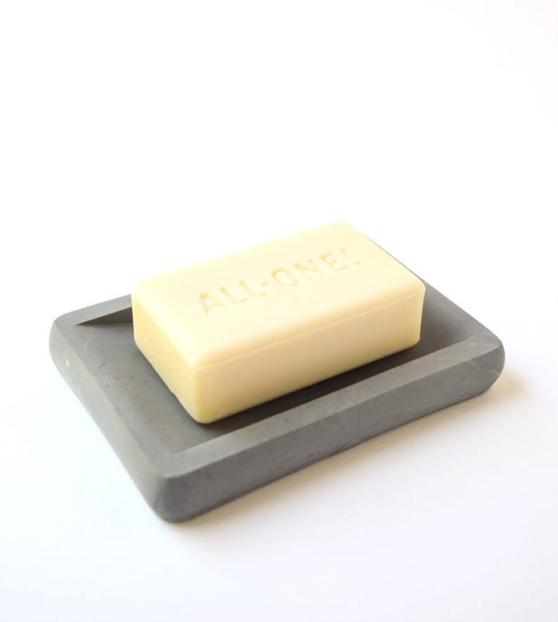 Soap Dish Concrete Soap Dish Modern Bathroom Rectangle Etsy