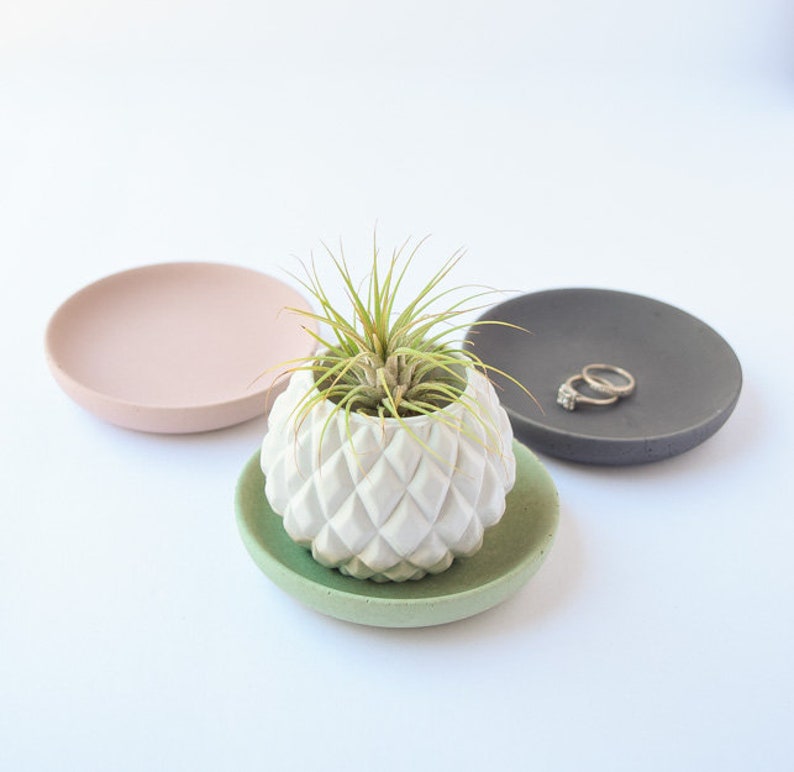 Concrete Jewelry Tray Plant Tray Jewelry Dish Catchall Etsy