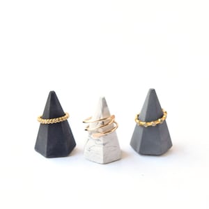 Ring Cone Jewelry Display Concrete RIng Cone Ring Holder Cement Modern Minimalist Engagement Ring Shower Gift Ring Display image 7