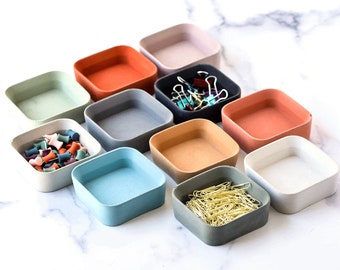 Desk Organizer - Desk Accessories - Small Tray - Paper Clip Holder - Desk Set - Catchall - Office Organizer - Home Office - Minimalist