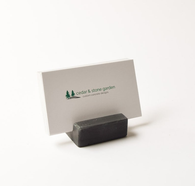 Square Business Card Holder Business Card Holder for Desk Etsy