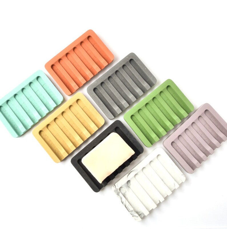 Concrete Soap Dish Draining Soap Holder Bathroom Etsy