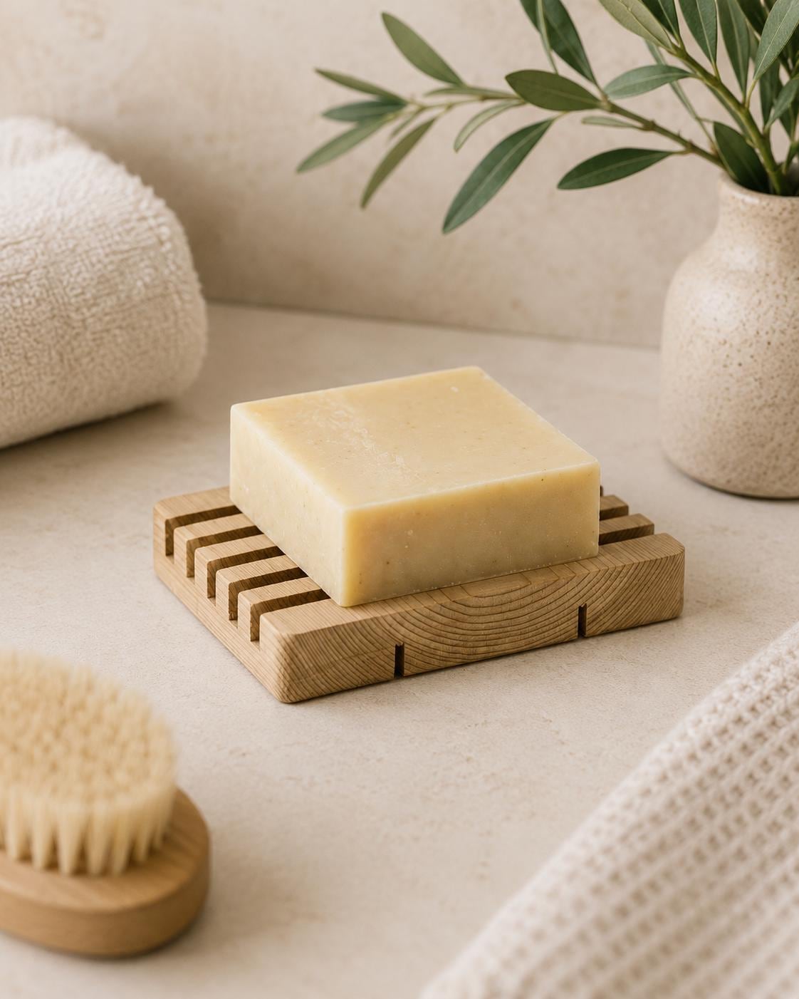 Handmade Cedar Soap Dish | Natural Wood Saver Spa Bathroom Accessory Small & Large