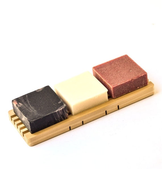 Long Cedar Soap Dish - Draining Soap Dish - Natural Wood - Soap Saver - Soap Holder - Shower Soap Tray - Minimalist Home - Bath Accessories by CedarandStoneGarden