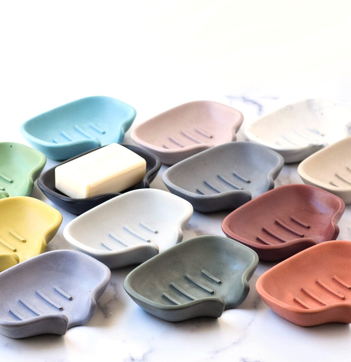 Modern Concrete Draining Soap Dish, Minimalist, Sustainable Soap Holder, Eco-Friendly, Modern Bath Accessories, Home Decor, Handmade Gift by CedarandStoneGarden