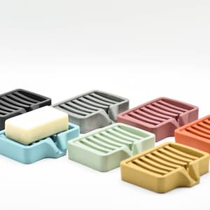 Draining Soap Dish - Sponge Holder - Concrete Soap Dish - Soap Holder - Bath Accessories - Soap Saver - Minimalist - Modern Home
