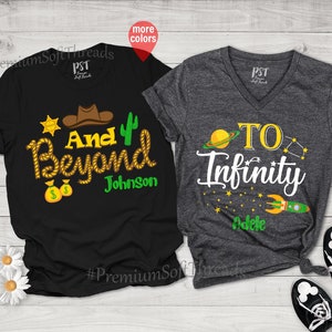 To Infinity and Beyond Matching Shirts, Custom Couple Shirts, Story Shirt, Couple Shirts, Couples Matching Outfits