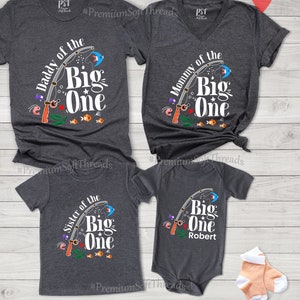 Fishing Birthday Shirt, Family Matching Birthday Shirt, Big One Tee, 1st Birthday Outfit, Personalized Birthday Shirt, Family Birthday Shirt