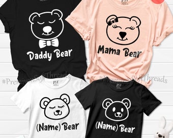 Mama Bear Papa Bear Baby Bear Matching Shirts, Daddy Bear Shirts, Family Shirts, Daddy Daughter Shirts, Fathers Date Gift from Daughter