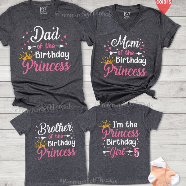Matching Family Birthday Girl Shirts, Birthday Princess Shirt, Personalized Birthday Girl Shirt, Birthday Party Shirt, Little Princess Girl