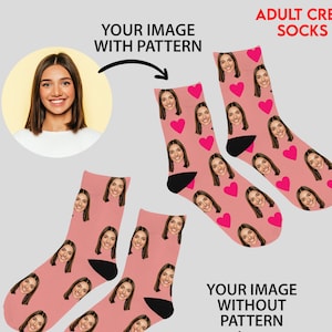 Custom Face Socks, Custom Photo Sock, Custom Valentines Day Sock, Custom Pictures Sock, Personalized Sock, Custom Printed Socks, Photo Socks