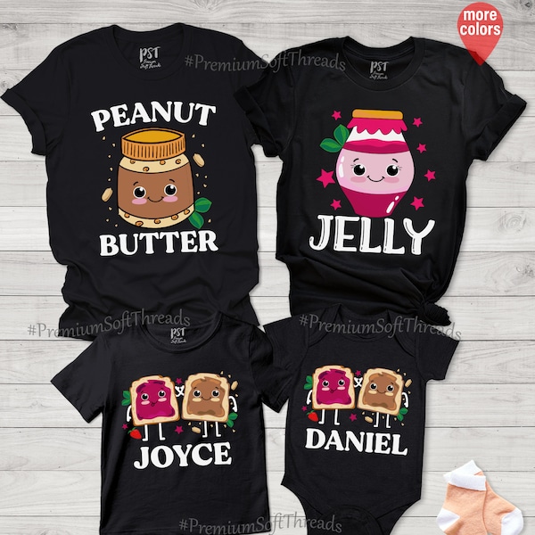 Peanuts Butter And Jelly Shirts, Family Peanut Butter Jelly Shirt, Custom Matching Family Shirts, Personalized Mommy Daddy and Kids Shirt