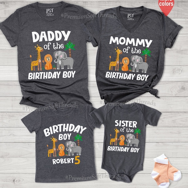 Safari Jungle Birthday Shirt, Matching Family Birthday Shirts, Matching Family Safari Shirt, Zoo Birthday Shirt, Personalized Birthday Shirt