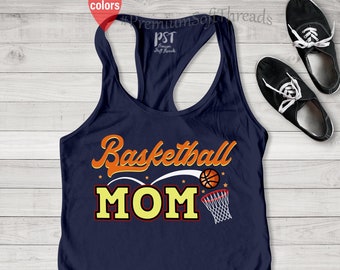 Basketball Mom Shirt Sports Mom Racerback Custom Number Basketball Tank Gift For Sports Mom Basketball Mom Muscle Tank Summer Mom Tank