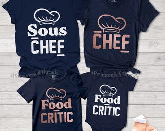 Matching Family Chef Shirt, Chef and Sous Chef Shirt, Food Critic Shirt, Mommy Daddy and Kid Chef, Couples Chef Shirt, Funny Chef Shirt