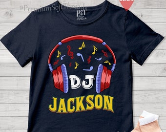 Dj Kids Shirt, Custom Name Dj Bodysuits, Baby Dj Outfits, Headphones Shirt, Baby İnfant Bodysuits, Toddler Dj Shirt, Cute Baby Clothing