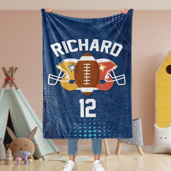 Football Fleece Blanket Etsy