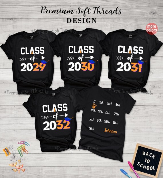 Class of 2032 Shirt Grow With Me Hand 