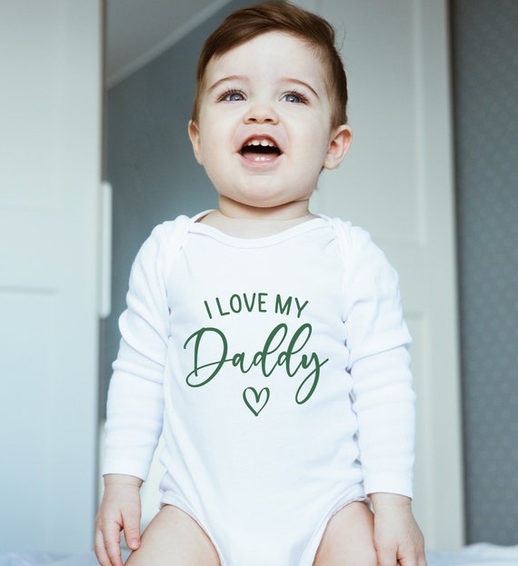 I Love My Daddy Long Sleeve Bodysuit 2023 Father s Day Shirt Dad