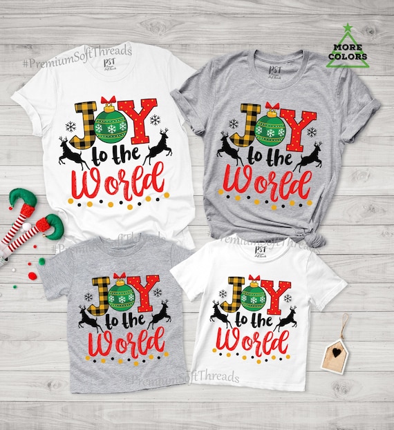 Joy to the World Shirt Matching Family Christmas Shirt Holiday
