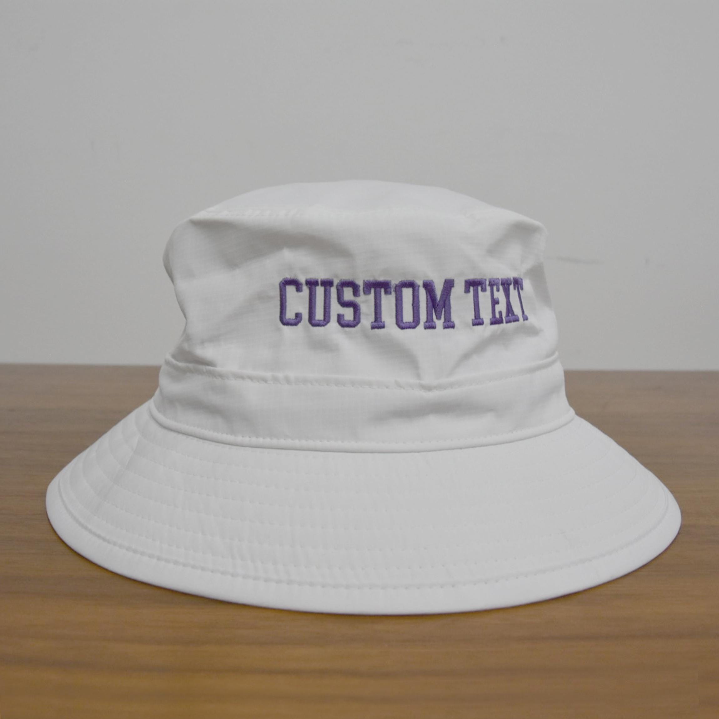 Personalized Embroidered UV Bucket Hat, Custom Text Bucket 