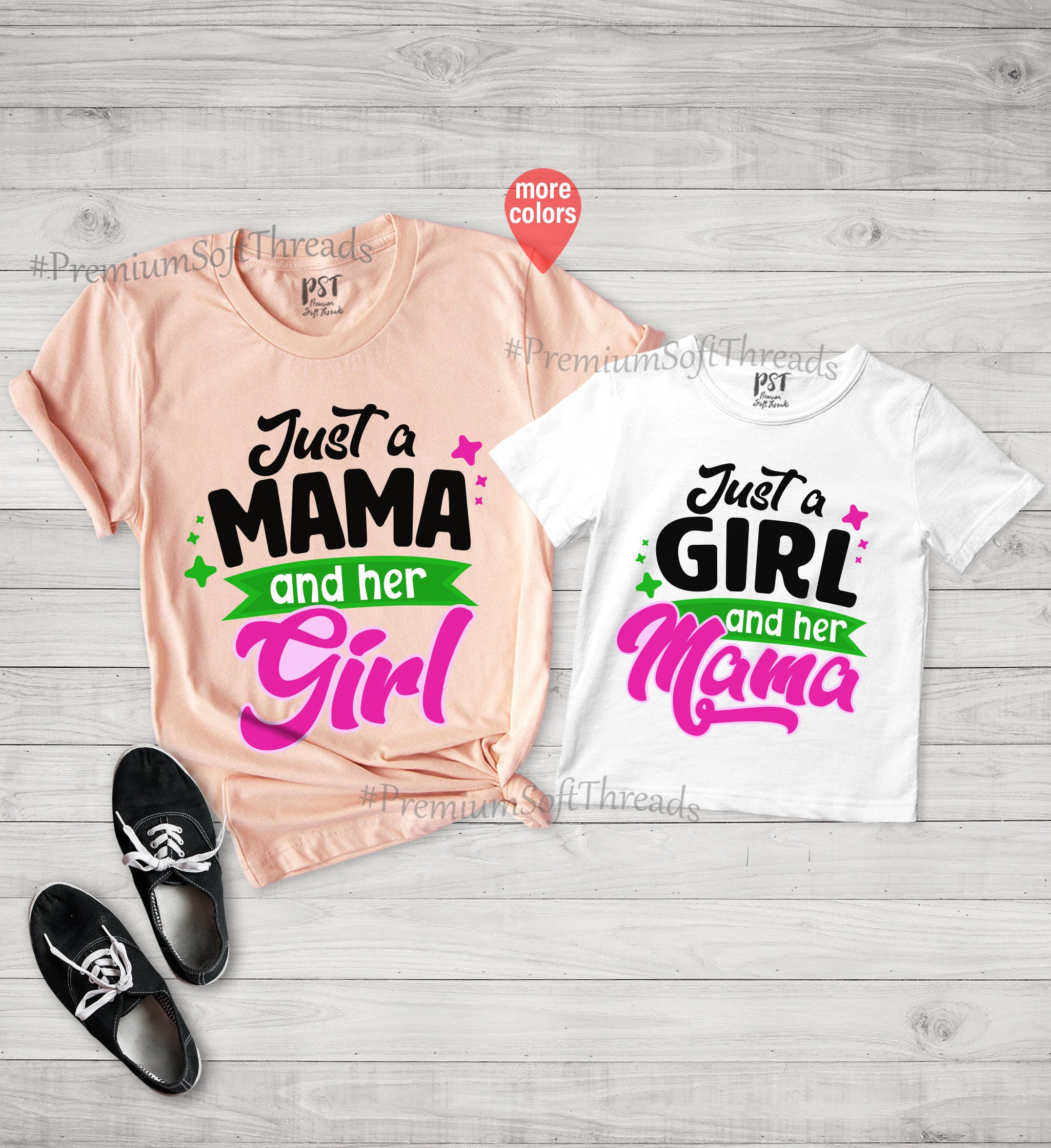 Mama Just Etsy Shirt, and Girl a Me Matching Her Mommy Mothers Mommy Day and Girl Just a Girl Personalized Shirt, Mama, and Her - and Gift Shirt,