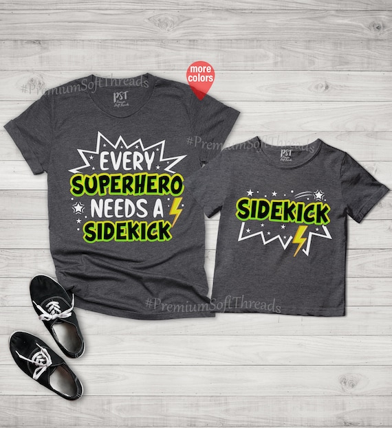 Sidekick Funny Parent Quick Costume Superhero Tee Shirt Sidekick Funny Parent Quick Costume Superhero Tee Shirt