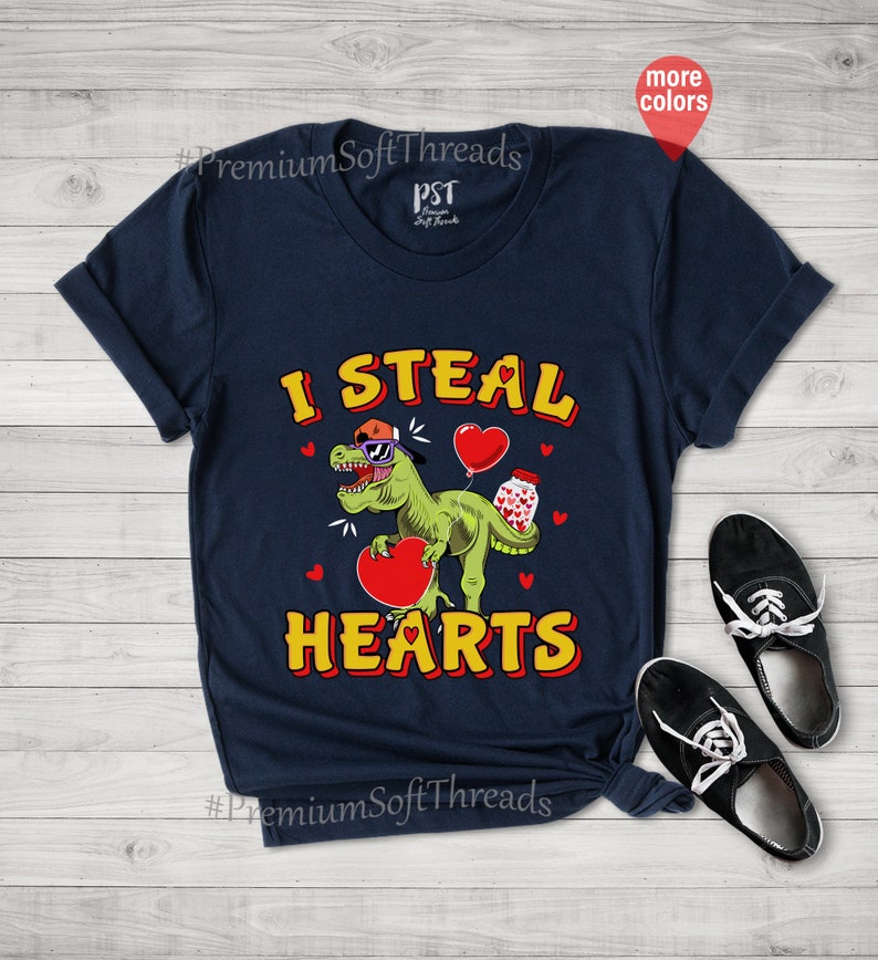 I Steal Hearts Dinosaur Shirt Gift for Her Dinosaur | Etsy