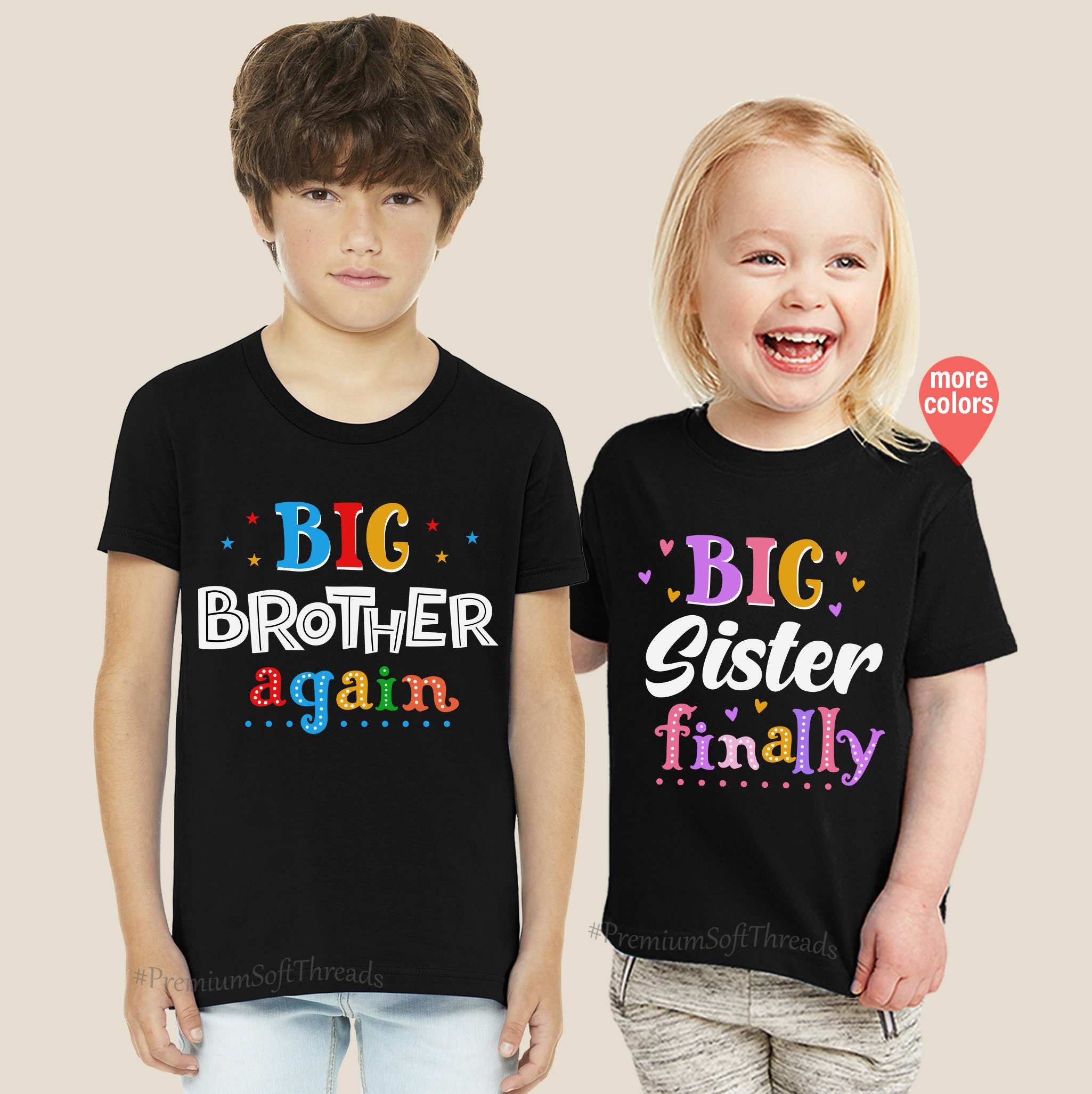 Big Brother Again Shirt Big Sister Again Shirt Big Brother Etsy