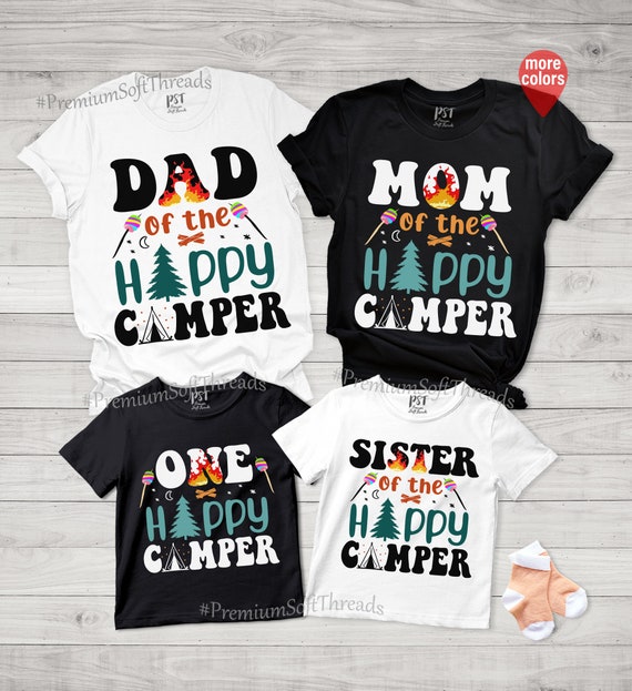 Happy Camper Birthday Shirt Matching 