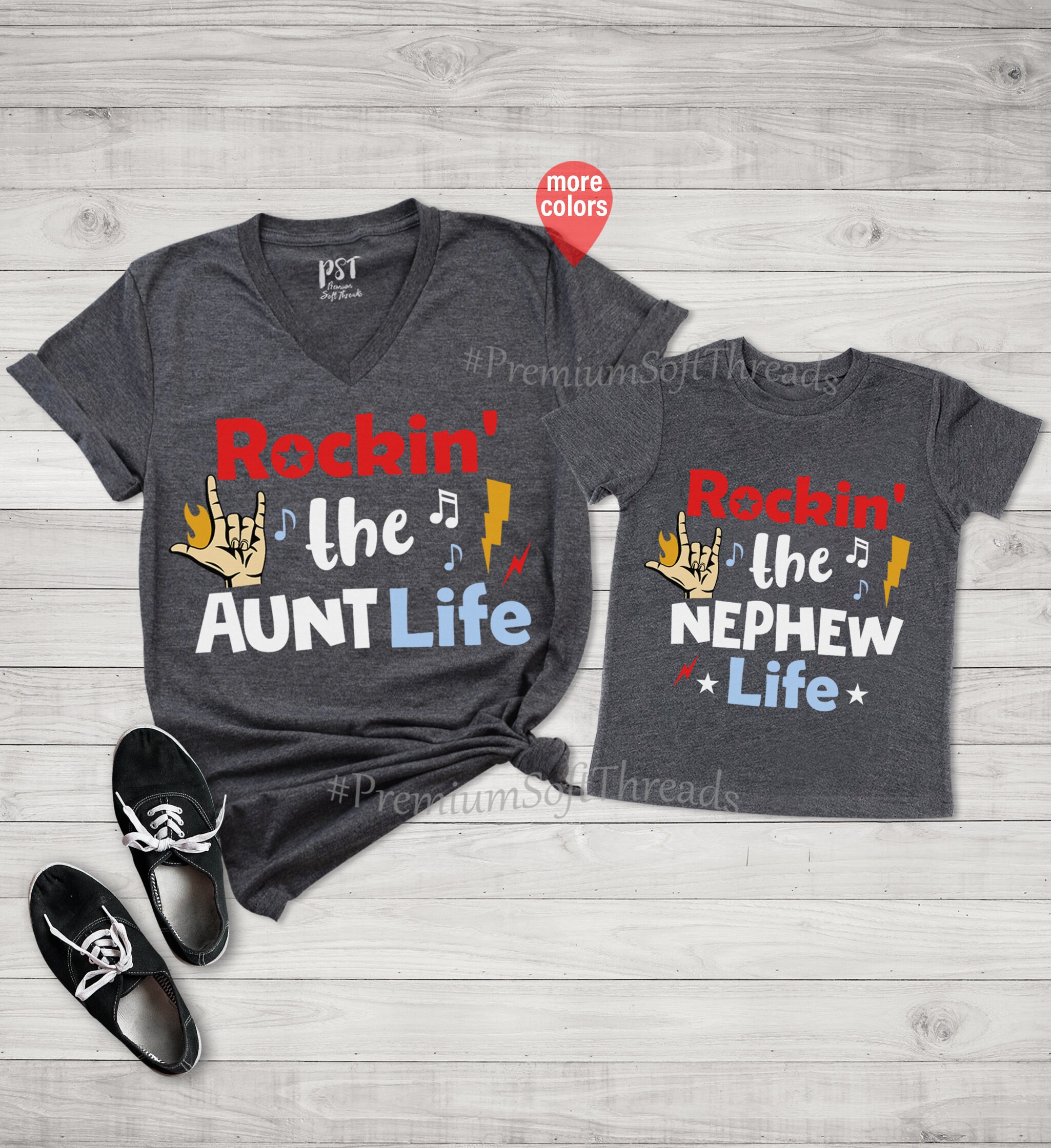 Rockin the Aunt Life Shirts Matching Aunt and Nephew Niece - Etsy Ireland