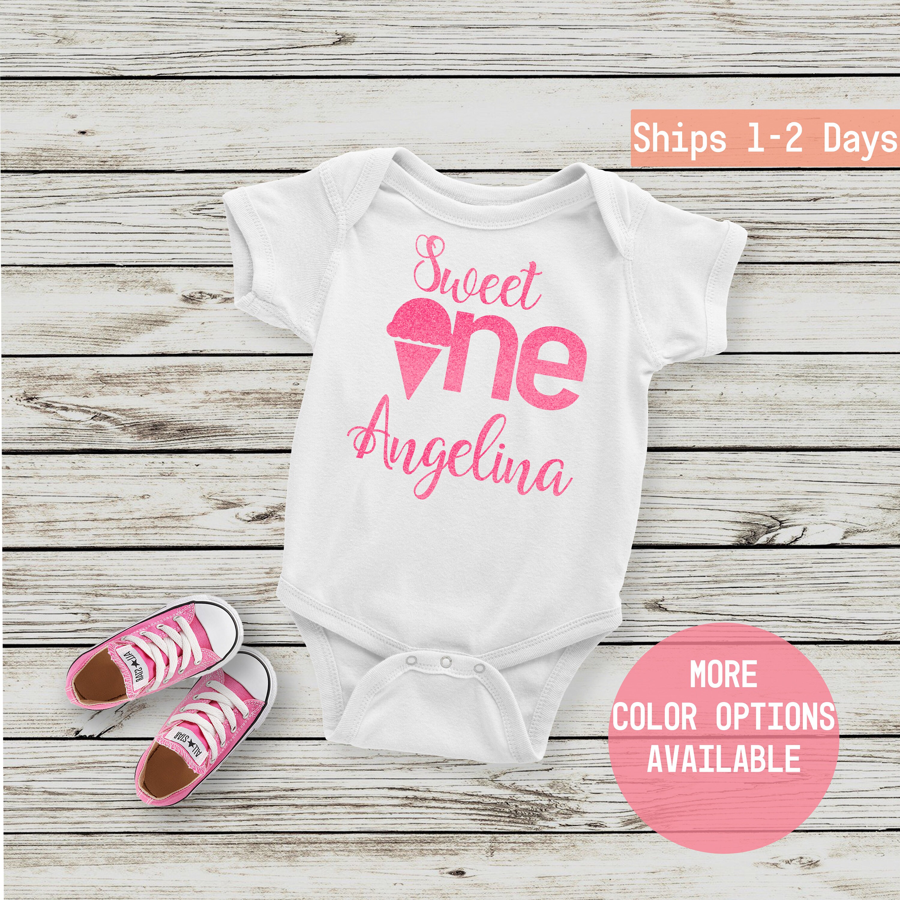 First Birthday Onesie 1st Birthday Onesie Custom Sweet One Etsy