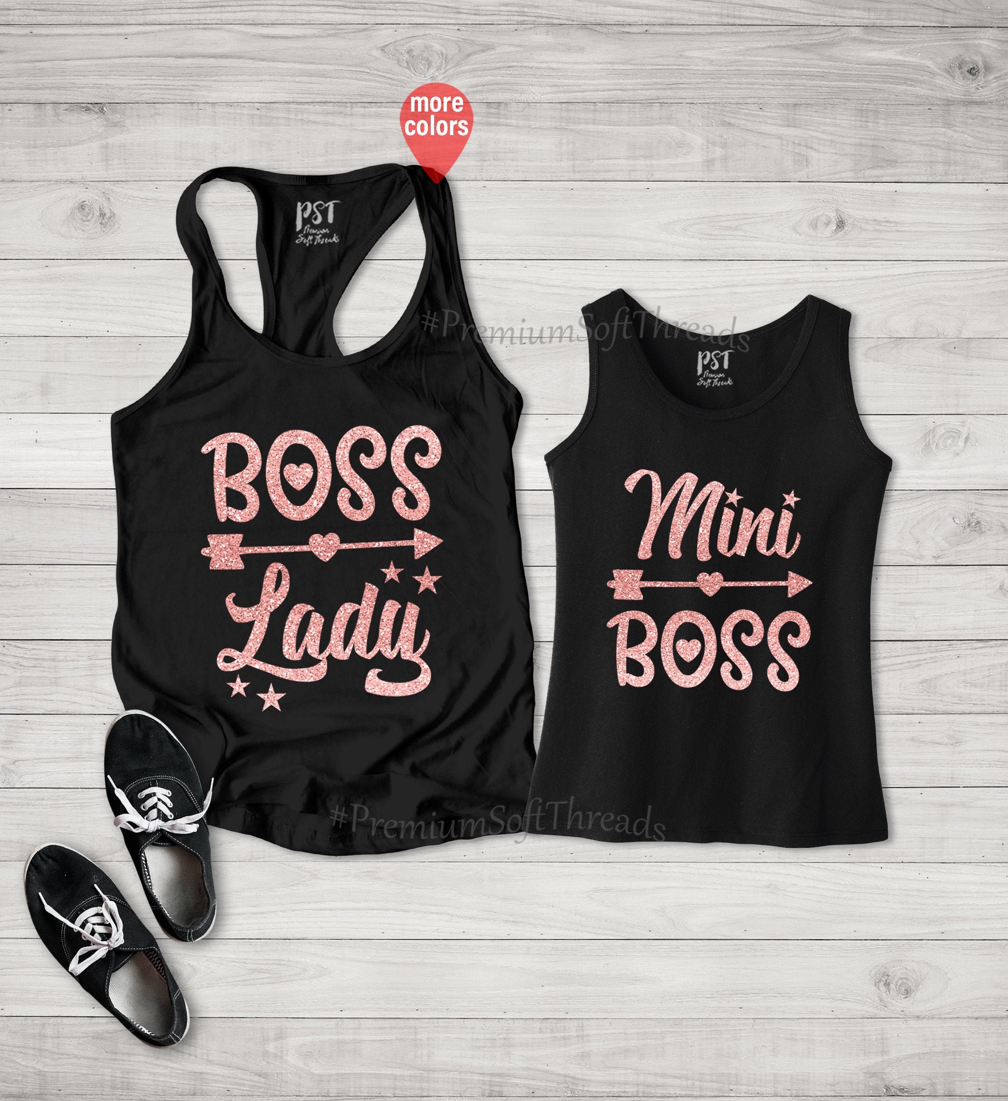 Boss Lady and Mini Boss Shirt Mommy and Me Tanks Matching Mother