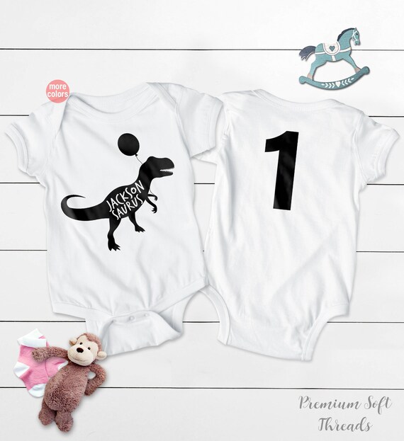 1st birthday dinosaur onesie