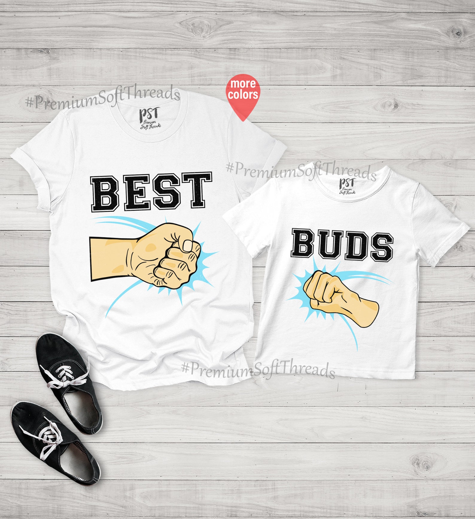 Best Buds Father and Son Matching Shirts Best Buds Shirt Etsy