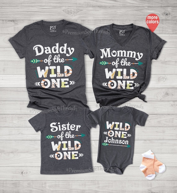 Wild One Matching Shirts Mommy Daddy Shirts First Birthday 