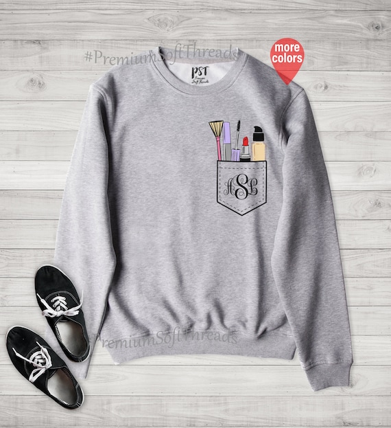 Personalized Makeup Sweatshirts Personalized Monogrammed Make up