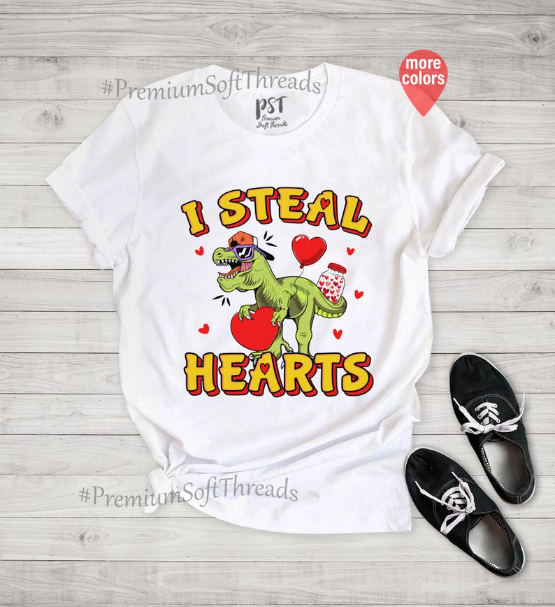 I Steal Hearts Dinosaur Shirt Gift for Her Dinosaur | Etsy