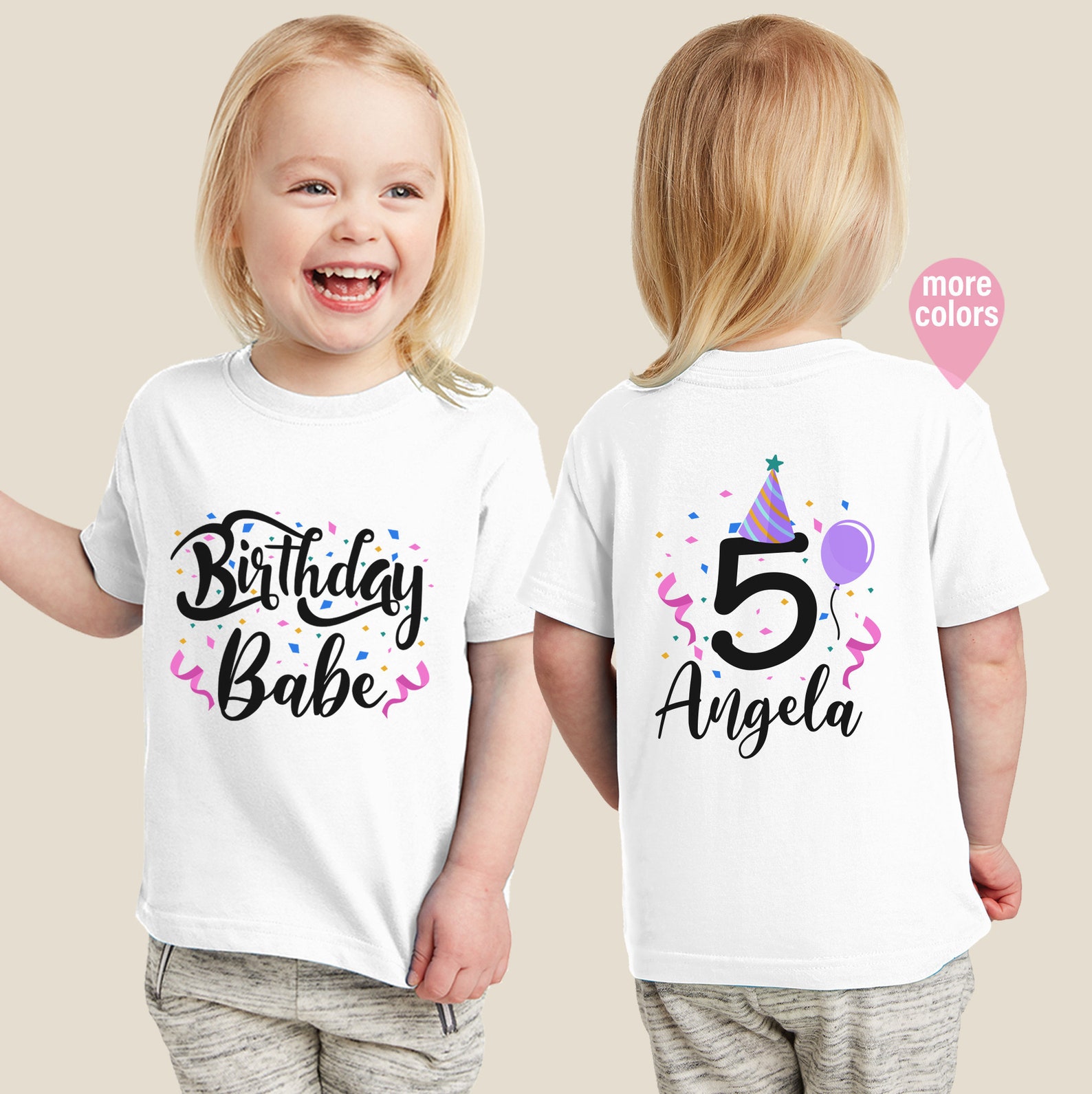 Birthday Babe Shirt Girl's Birthday Shirt Personalized Etsy