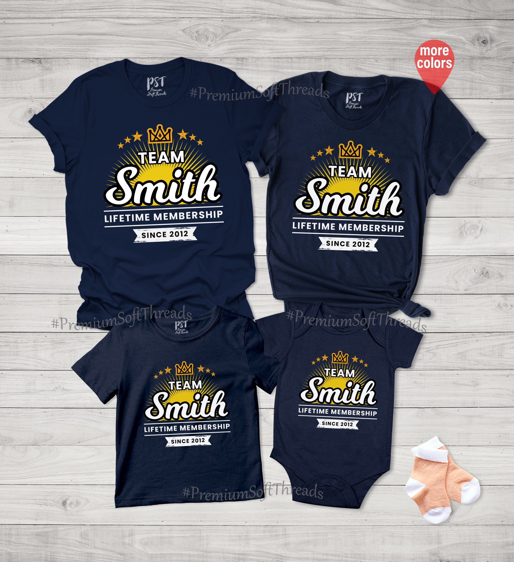 Your 'Team' Surname Family T Shirt Set