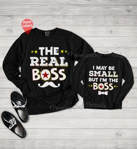 Dad And Me Boss Long Sleeve Shirt The Real Boss Long Sleeve | Etsy